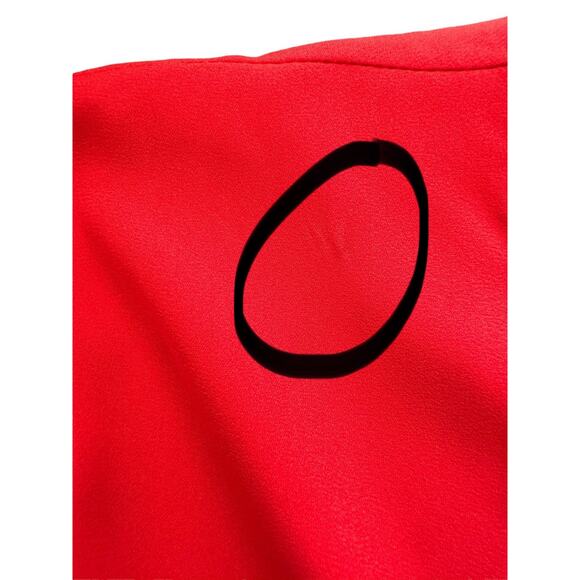 Fame and Partners Dress Orange Long Sleeve Tie Front Cocktail Midi Party Size 6 - Picture 9 of 15